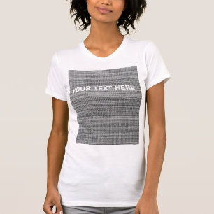 Camiseta Cinza Tecido - Adicionar seu texto - Personalizáv