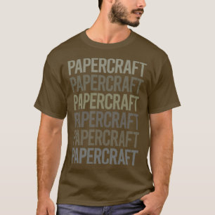 Camiseta Cinza Texto e Papercraft Paper Artesanato