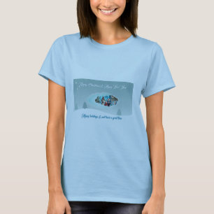 Camiseta Cinza Verde de Natal