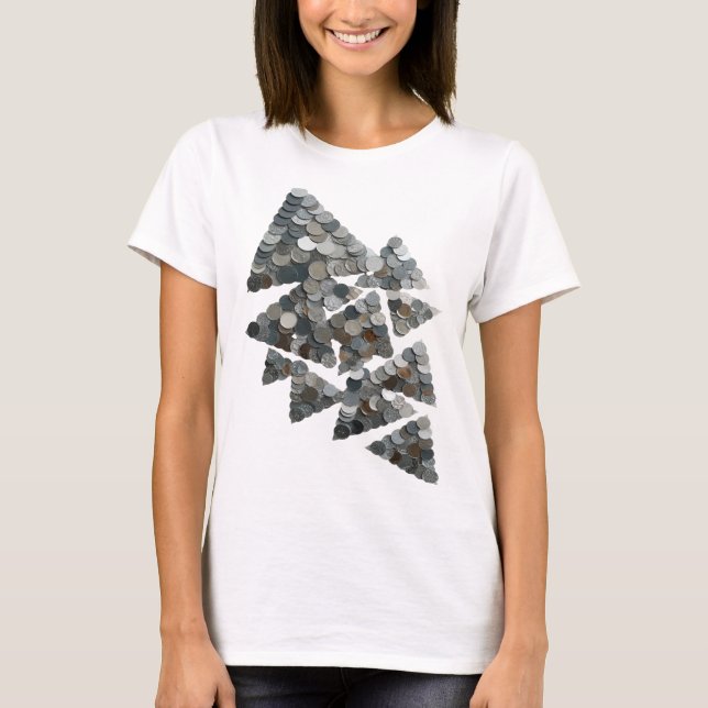 Camiseta Cinza Vibrante TREE Design Personalizado (Frente)