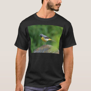 Camiseta Cinza Wagtail - pássaro