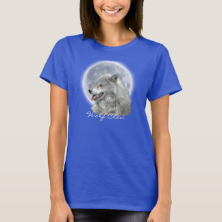 Camiseta Cinza Wolf & Full Moon WOLF CLAN Willife Art