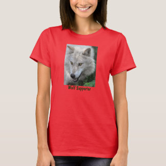 Camiseta Cinza Wolf Portrait Wildlife T-Shirt