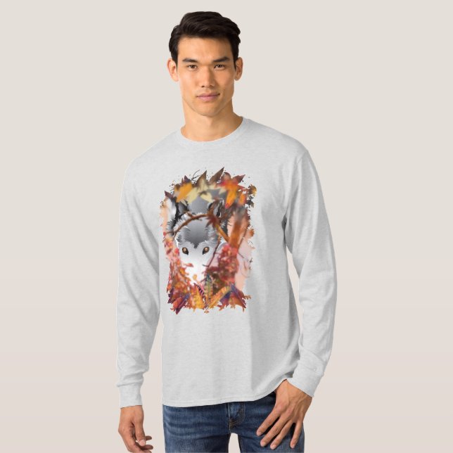 Camiseta Cinza WOLF PROWLER (Frente Completa)
