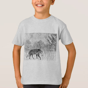 Camiseta Cinza Wolf Wild Animal