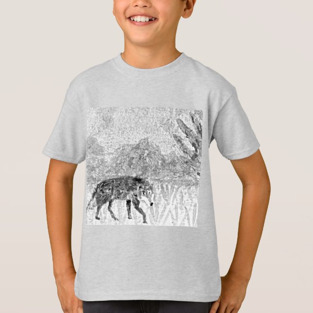 Camiseta Cinza Wolf Wildlife (Frente)