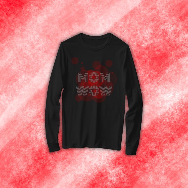 Camiseta CINZA WOW MOM em vermelho | (Criador carregado)