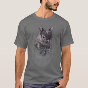 Camiseta Cinzas brancas dos Países Baixos, coelho anão em P