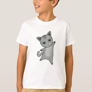 Camiseta Cinzas De Gato Gatinho Peles De Peles De Nariz
