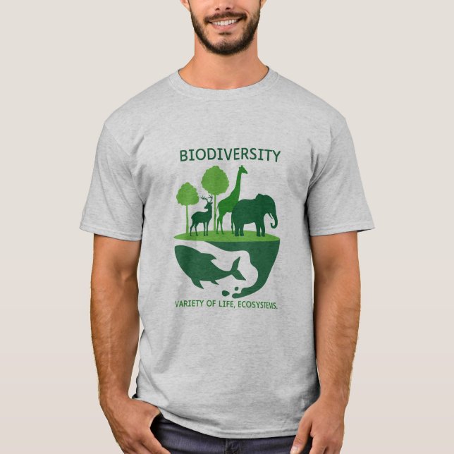 Camiseta Cinzas de harmonia na biodiversidade (Frente)