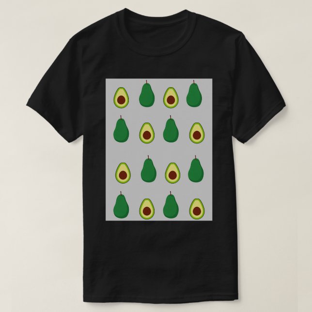 Camiseta Cinzas de luz padrão Avocado (Frente do Design)