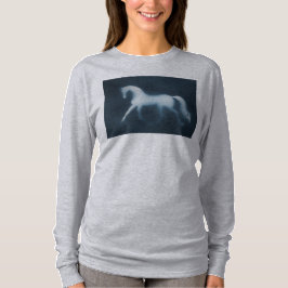 Camiseta Cinzas de Shilhouette do cavalo fora da camisola