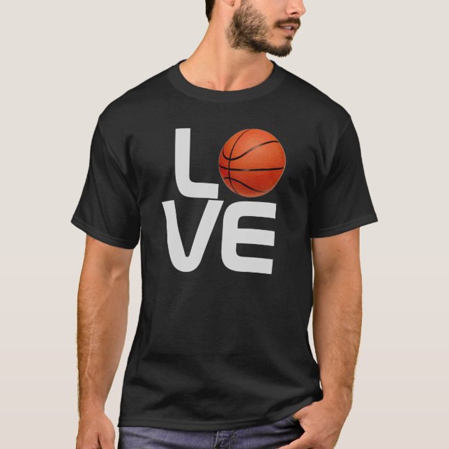 Camiseta Cinzas Negras Amar Jogador de Basquete Esportes de (Frente)