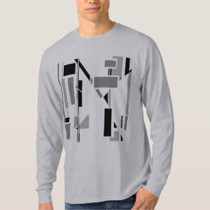 Camiseta Cinzas Negras Formas semelhantes a Eletrometria De