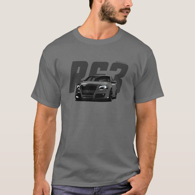 Camiseta Cinzas RS3 de Hot Hatch de Carro Esportivo (Frente)