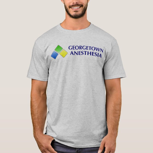Camiseta Cinzento - anestesia de Georgetown (Frente)