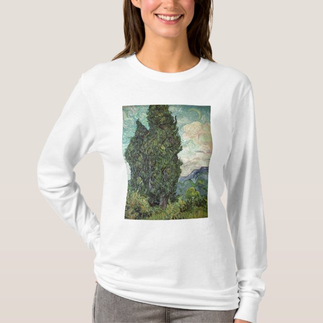 Camiseta Ciprestes de Vincent van Gogh |, 1889 (Frente)