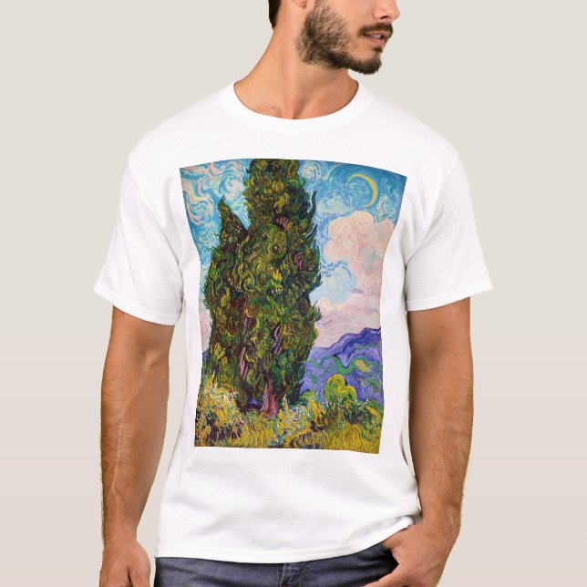 Camiseta Ciprestes, Van Gogh (Frente)