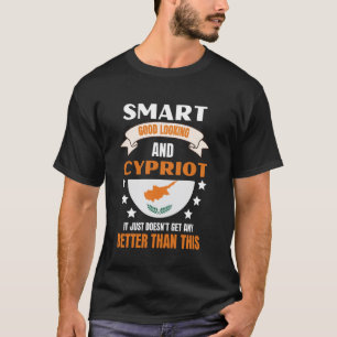 Camiseta Cipriota Inteligente Bem Parecido Raízes Bandeira