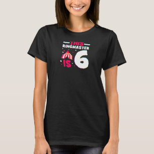 Camiseta Circo 6 Festa de aniversário Ringmaster Para Crian