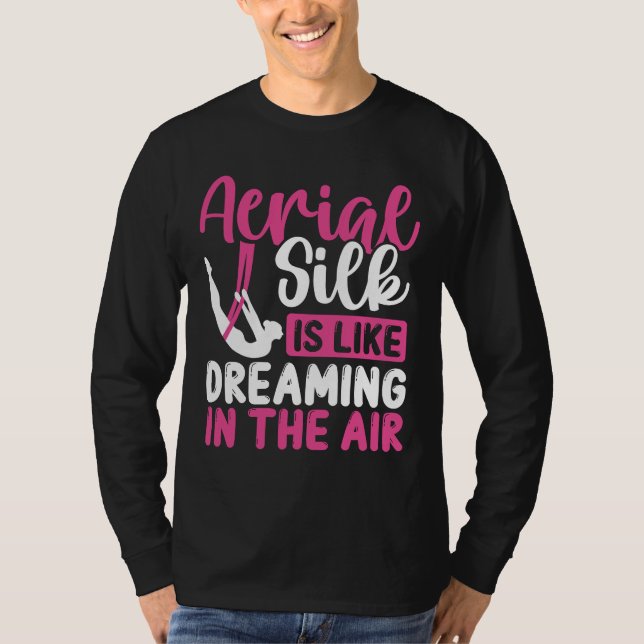 Camiseta Circo Aéreo de Dançarino da Seda Aéreo (Frente)
