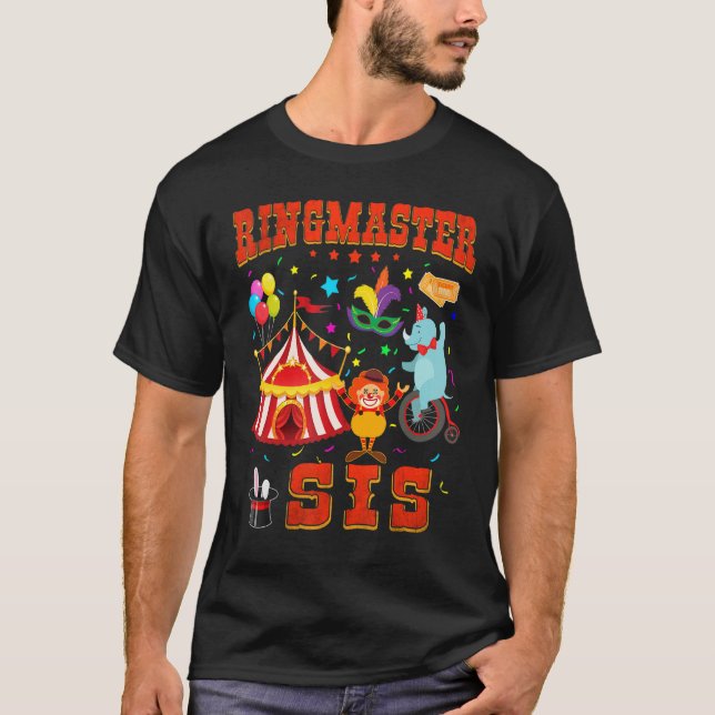 Camiseta Circo de Correspondência Familiar Irmã Ringmaster  (Frente)