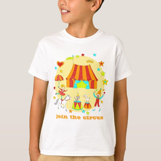 Camiseta Circo do animal de estimação - "junte-se ao circo (Frente)