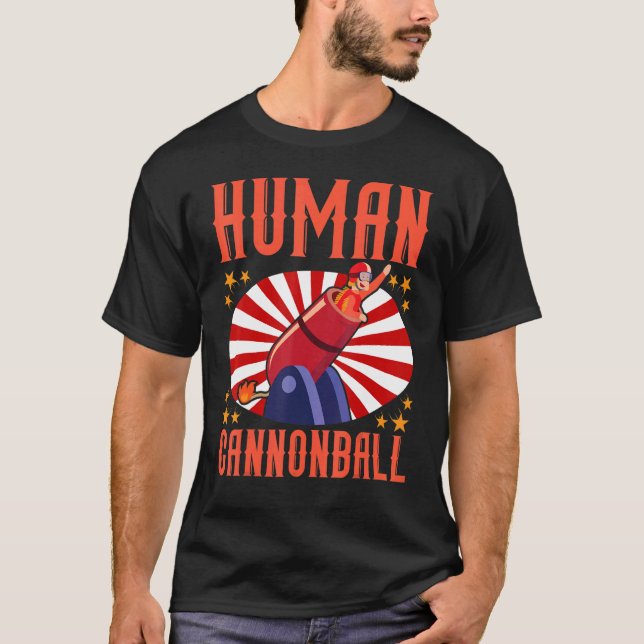 Camiseta Circo e Palhaço de Canhão Humano (Frente)