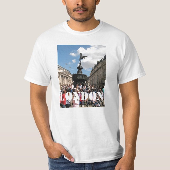 Camiseta Circo Londres de Piccadilly da estátua do Eros (Frente)