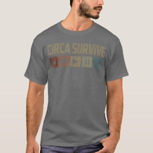 Camiseta Circos Vintage Sobrevivem Rock de Cassete Retrô 20