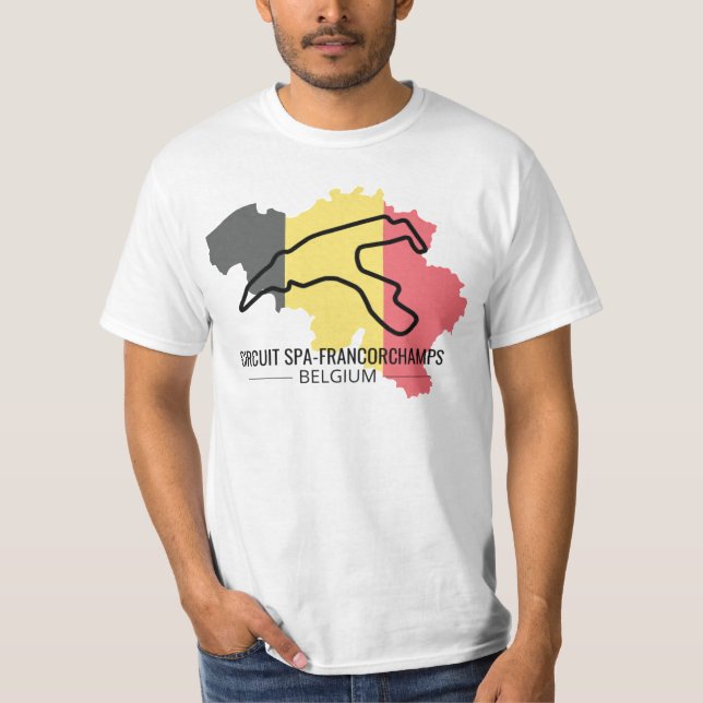 Camiseta Circuit Francorchamps Para Fãs da Fórmula (Frente)