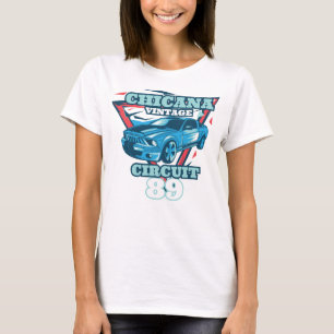 Camiseta circuito da equipe de corridas de vintagem de chic