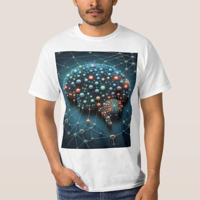 Camiseta Circuito da Sabedoria Tecida do cérebro (Frente)