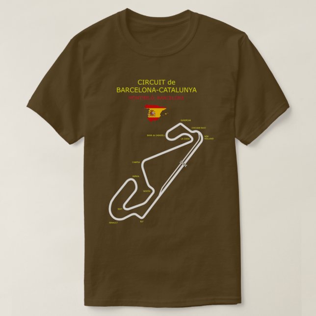 Camiseta Circuito de Barcelona Catalunha (Frente do Design)