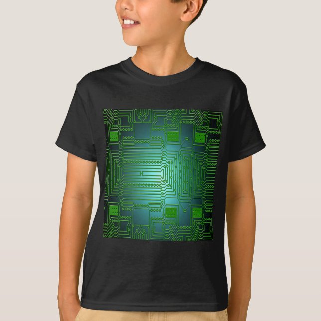 Camiseta circuitos de condutores de placa (Frente)