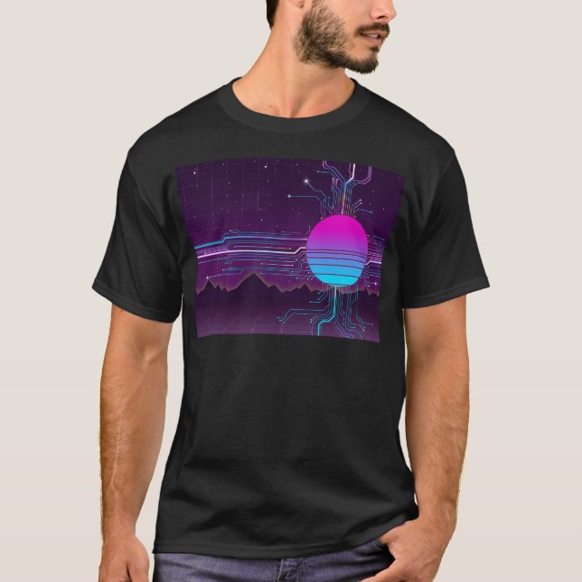 Camiseta Circuitos Do Sol - Vaporwave (Frente)