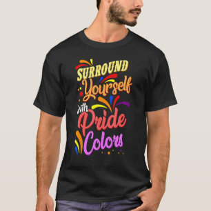Camiseta Circular Com Cores De Orgulho Arco-Íris Lgbtq