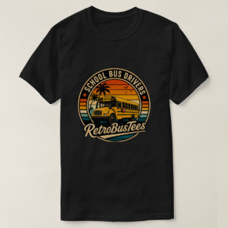 Camiseta Circular de Motorista de Ônibus Escolar V