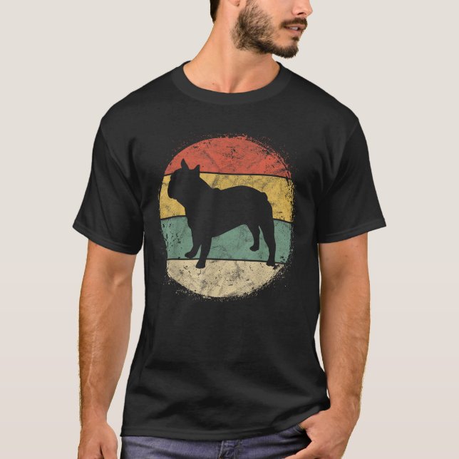 Camiseta Circular Retro French Bulldog Owner Gift Frenchie  (Frente)