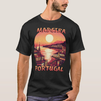 Camiseta Circular Sunset da Cidade de Portugal Madeira