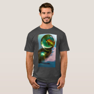 Camiseta Circularmente o t-shirt escuro básico dos homens