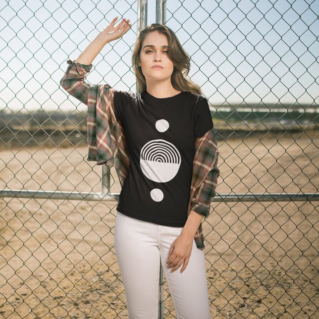 Camiseta Círculo abstrato Sun (Criador carregado)