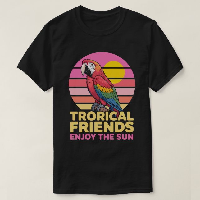 Camiseta círculo Amigos Tropicais (Frente do Design)