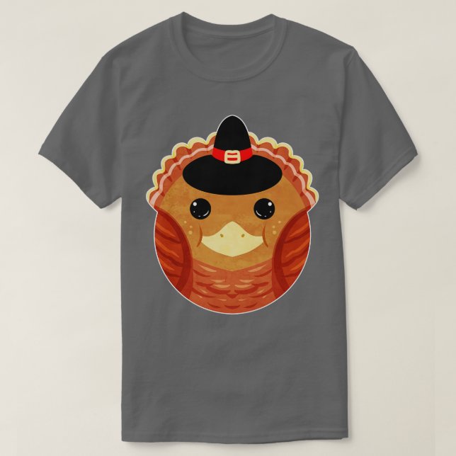 Camiseta Círculo Ao Redor Da Turquia Com Peregrinos Que Par (Frente do Design)