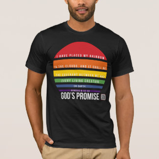 Camiseta Círculo Arco-Íris Preto de Camisa-Negra Masculina