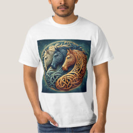 Camiseta  Círculo Celta: Simetría de Tres Caballos