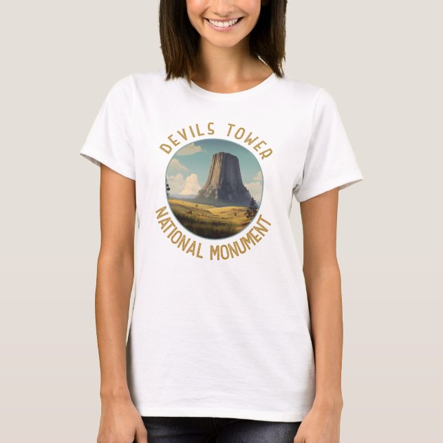 Camiseta Círculo com Distância do Monumento Nacional da Tor (Frente)