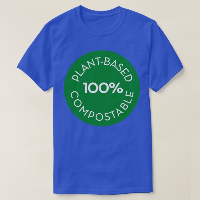 Camiseta círculo compostável 100 plantado (Frente do Design)