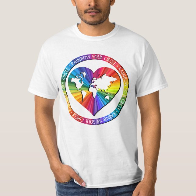 Camiseta Círculo da Alma Arco-íris (Frente)