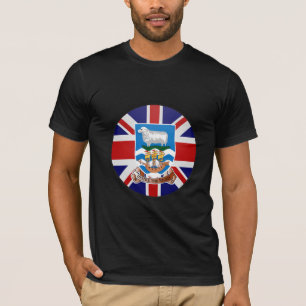 Camiseta Círculo da bandeira da qualidade de Ilhas Falklan